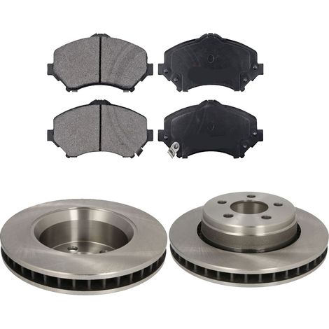 KIT FRENI ANTERIORI compatibile con JEEP CHEROKEE (KK) - DISCHI + PASTIGLIE OEM: FDB4074 / 18018 , 18404 /SOSTITUZIONE DIRETTA/BASSA POLVERE/SILENZIOSO (1/5)