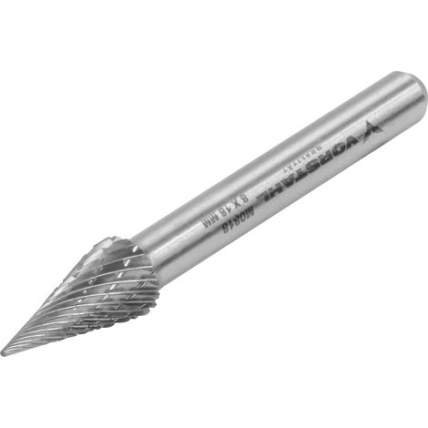 Fraise à grande vitesse en carbure YG7, conique, tranchante, 8 x 18 mm, profondeur de passe 6 mm, Vorstahl (1/5)