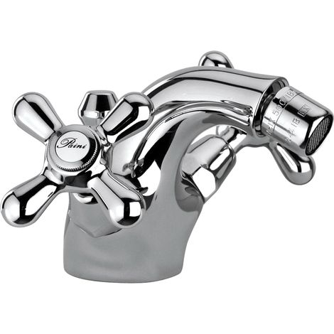 PAINI LIBERTY Rubinetto miscelatore per bidet bagno comando con manopole a stella croce stile classico retrò vittoriano 17CR327
