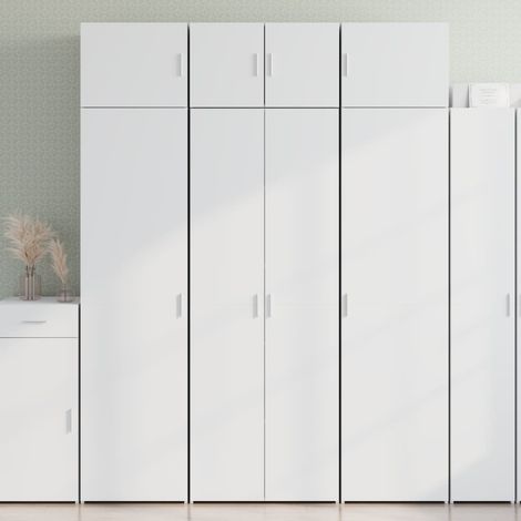 vidaXL Highboard White 70x42.5x185 cm Engineered Wood (1/5)