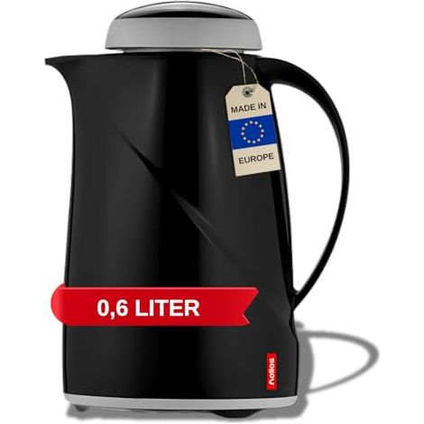 Helios Wave plástico vacío Jarra, plástico, Negro, 0,6 litros