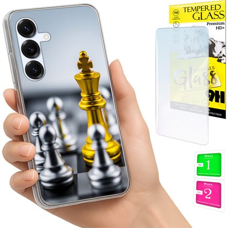 Custodia per Samsung Galaxy S25 FE, cover fotografica, cover posteriore + vetro 9H (1/5)