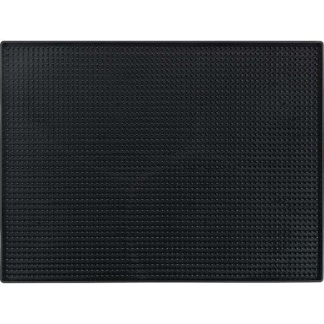 TONCHEAN Panier égouttoir d'évier,Tapis Egouttoir, Egouttoir vaisselle, 45x30 cm, noir (1/5)