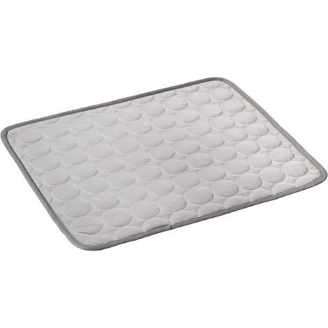 Tappetino rinfrescante per cani e gatti. Per cani di peso inferiore a 15 kg. Lavabile. Resistente. Coperta rinfrescante per cani e gatti. Taglia M (60 x 50 cm). Grigio. (1/5)