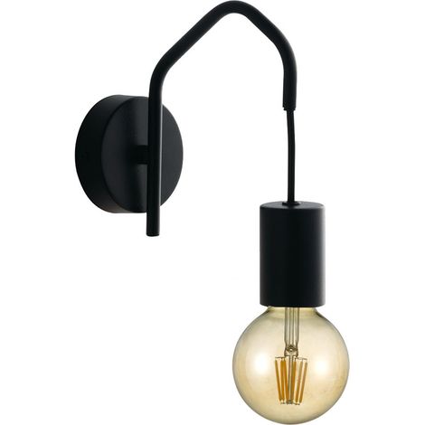 Außergewöhnliche LED Wandlampe Schwarz - minimalistische Designerlampe, H: 22cm