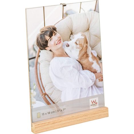 Cadre Photo Naturel 13 x 18 cm Cadre de Portrait en Bois, Portrait Simplicity YQ318P (1/4)