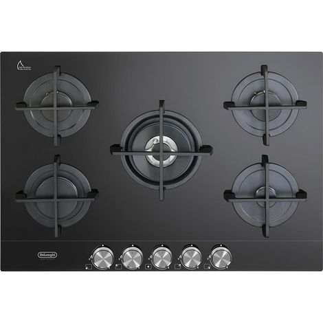 Piano cottura gas NSL 575 NC DeLonghi 75 cm 5 bruciatori doppia corona (1/2)