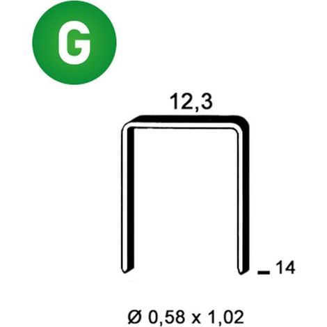 10 000 Agrafes Galvanisées Ad-14 - 12.3x14x0.58x1.02 mm - D-Work