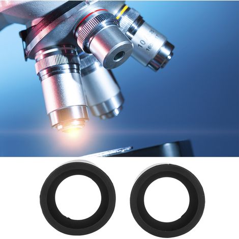 Lot de 2 protections d'oculaire en caoutchouc de 36 mm de diamètre pour microscope stéréo (angle plat) (1/5)