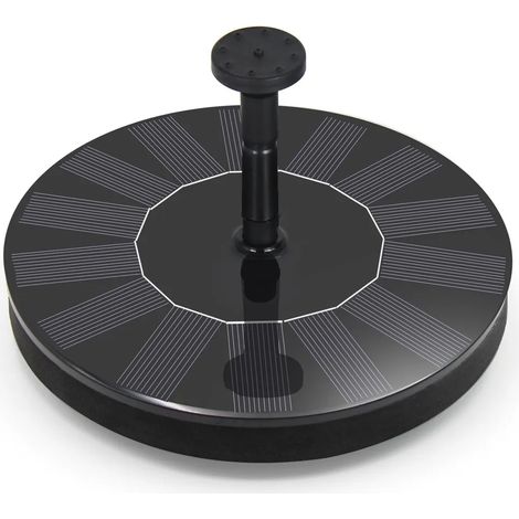 Pompe à fontaine solaire 1,4 W avec batterie intégrée, fontaine solaire flottante avec 6 styles, idéale pour les jardins et les bassins à poissons. (1/3)