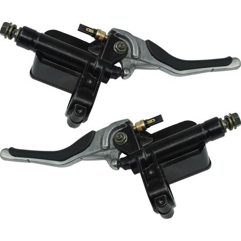 Motorcycle handlebars, master cylinder, clutch, brake pump, lever, Yamaha Aerox YQ50 (1/3)