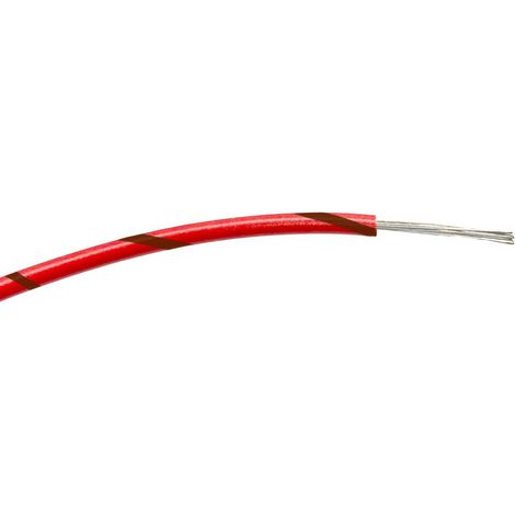 Fil électrique RS PRO BS4808 0,2 mm² 24 AWG, 1 kV c.a., PVC Marron/Rouge, 100m ( Prix pour Bobine de 100 )
