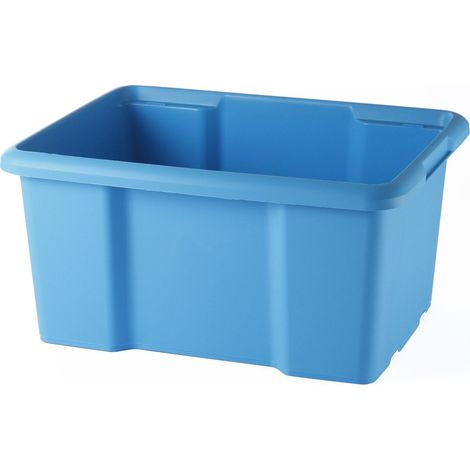 SUNDIS Scatola portaoggetti da 30L, Blu, L.46,5XL.36,5X H23cm, in plastica Riciclata, impilabili, Ideale per l'officina, Il bricolage o Il Trasporto (1/2)