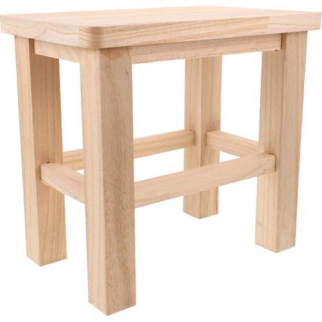 Vintage Hocker aus Holz Rustikaler Pflanzenständer Bonsai