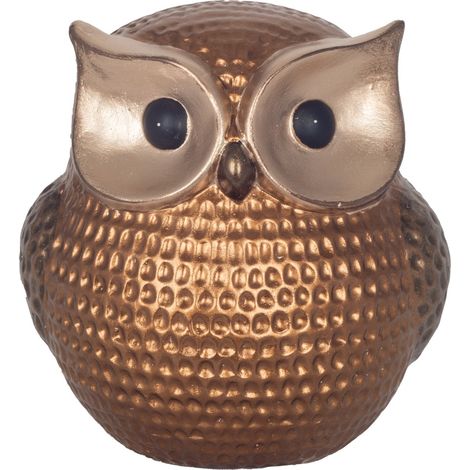 Figura decorativa di gufo in resina, ideale per la decorazione della casa, regalo originale e in stile moderno