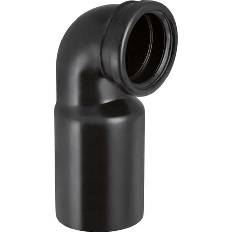 Geberit PE coude de raccordement 90° pour WC suspendu, avec élargissement, DN 100 / 100, 367.792.16.1