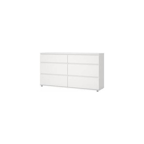 KIT CASSETTIERA DOPPIA 6 CASS 153,4X40X83,7CM BIANCO