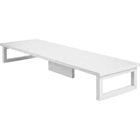 Levede Dual Screen Stand Riser White Desktop Computer Monitor Shelf Holder 90cm (1/5)