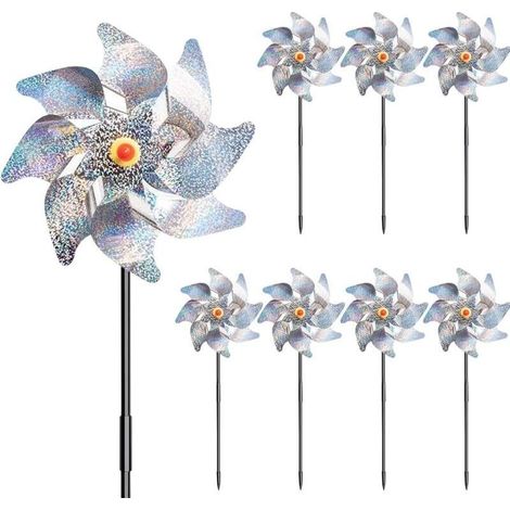 8PCS Mill to Wind reflective,Mills to Wind Anti-Birds,Anti-Birds for protect The Garden,Repellent Anti-Birds reflective (1/5)