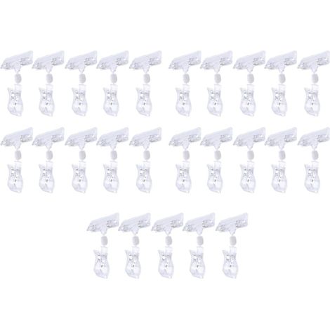 Lot de 25 clips transparents à double tête pour étagères en (1/5)
