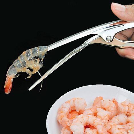 Éplucheur de crevettes en acier inoxydable, déveineur de crevettes, couteau de pêche, éplucheur de homards, outil de cuisine pour fruits de mer (1/5)