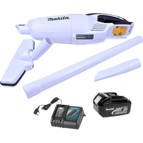 Makita DCL180ZW 18v LXT Vacuum Cleaner Li- Ion White + 3.0ah Battery + Charger