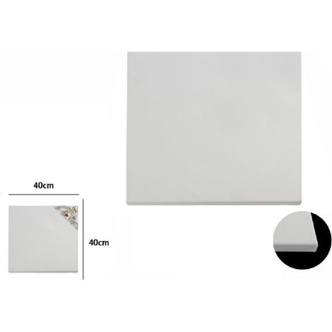 Trade Shop - Tela Telaio Per Pittura Bianco 40x40x1.6 Cm Quadrato Universale Artisti 53992a -