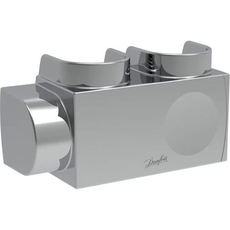 Danfoss Copertura in plastica per VHS-DV ad angolo, sensore a destra in cromo, radiatore 3/4'', 013G7968