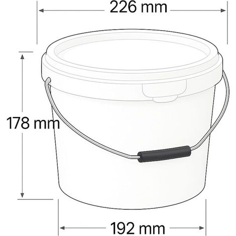 Eimer mit Deckel 5 Liter Weiß Kunststoffeimer Deckeleimer Vorratseimer (1/5)