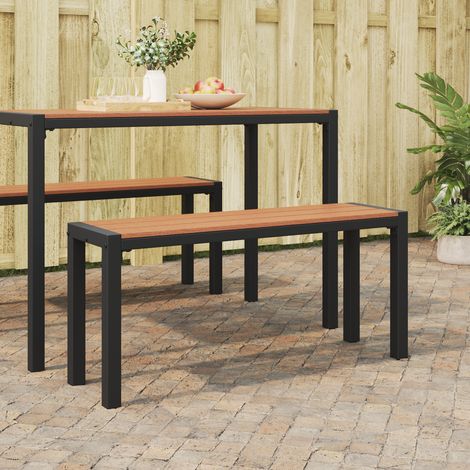 Maison Exclusive - Gartenbank Braun 100 x 28 x 45 cm Stahl (1/5)