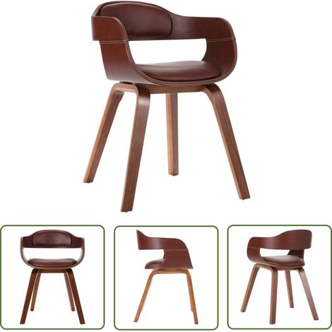 Chaise en bois Noyer Lizza - Confort et raffinement-Marron (1/5)