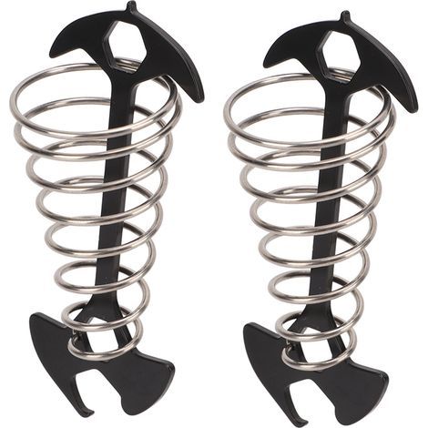 2 Pièces Ancres de Fixation Anti-Bascule en Forme d'Arête de Poisson avec Ressort pour Camping Randonnée (1/5)