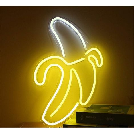Enseigne lumineuse néon LED banane, veilleuse, alimentation USB, décorative, pour bar, pub, magasin, club, garage, maison, fête (1/5)