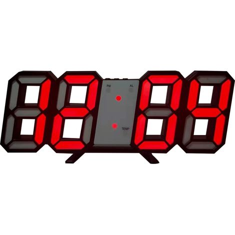 Kreative 3D-Miniaturuhr, LED-Digitaluhr, Wanduhr, Tischuhr, elektronischer Wecker, DIY-Wohnzimmerwanduhr