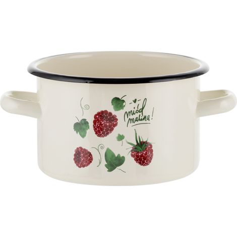 Pentola smaltata Emalia Polska Pleszew Malina 16 cm 2 l panna