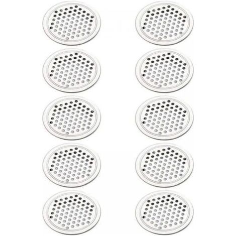 (53mm) 20pcs Stainless Steel Round Ventilation Grilles, Round Ventilation Covers for Furniture and Shelf, Exhaust Vents, Kitchen Cabinet Ventilation Vents (1/4)