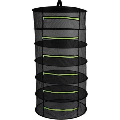 Panier suspendu 6 couches pour séchage d'herbes avec filet de séchage et fermeture éclair (1/4)