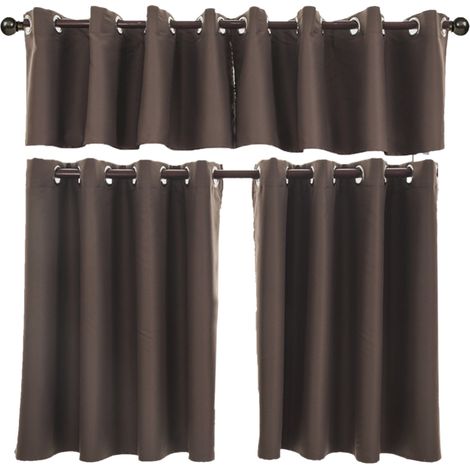 Blackout Curtains 52x36inch Dark Grey Washable Blackout Window Curtains for Bedroom (1/4)