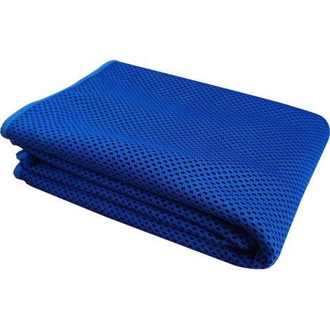 Serviette en microfibre à séchage rapide pour yoga, gym et natation - Bleu foncé