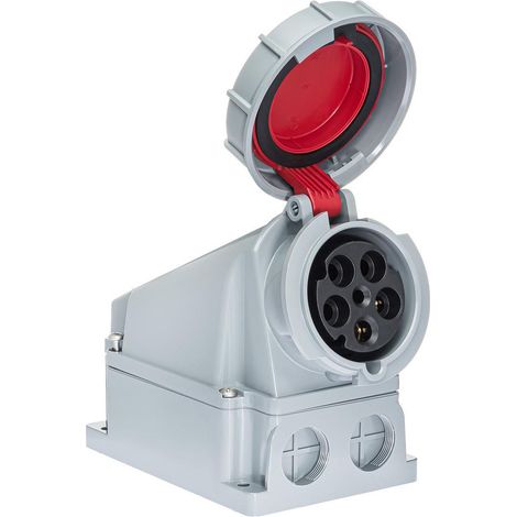 IDE – Socle prise murale tétrapolaire 63A 3P+N+T – étanche IP67 – raccordement par borne à vis – pour installations industrielles (1/7)