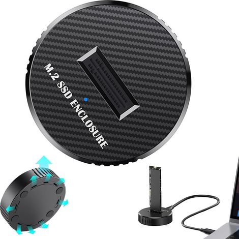 Boîtier pour disque dur, station d'accueil 10 Gbit/s, avec connecteur et couche renforcée, accessoire informatique avec panneau de sécurité, 1 pièce, solution de stockage pour ordinateur portable et d
