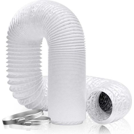Conduit d'air Flexible Tuyau Ventilation 160 mm Aluminium PVC pour Seche Linge Extracteur (1/4)