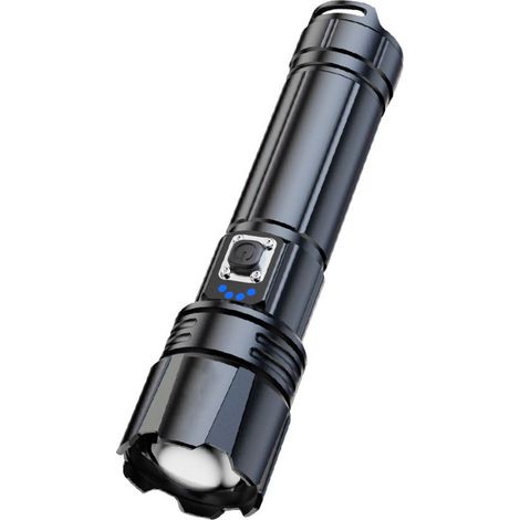 Linterna LED 1, CREE XHP70.2, 20000 lúmenes, resistente al agua IPX6, 5 modos, recargable por USB, para acampar y hacer senderismo. (1/5)