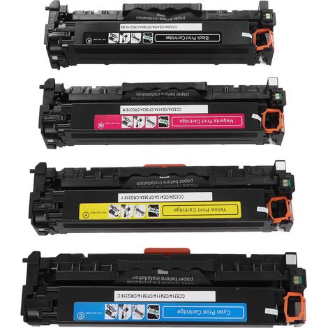 Cartouches/tambours de toner de remplacement pour les modèles 304A, CC530A, CC531A, CC532A et CC533A (noir, cyan, magenta, jaune) Compatibles avec les imprimantes Color CM2320, MFP et Color CP2025 (e (1/5)