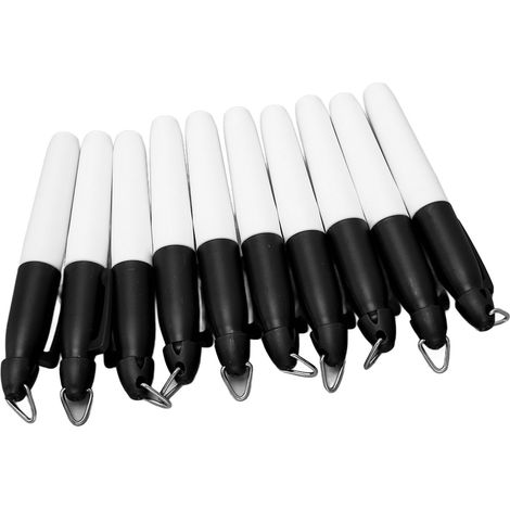 Lot de 10 marqueurs de golf à base d'huile, étanches et portables, pour tracer des lignes sur la balle et aligner les balles (noir). (1/5)