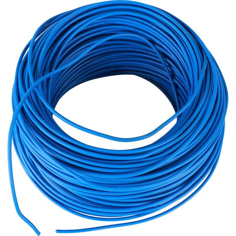 Câble électrique bleu 100m 328ft, isolation de qualité, stable, standard CN, 1,5mm²