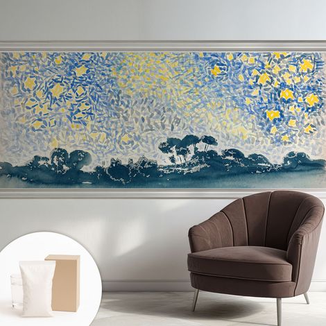 Papier peint intissé décoratif pour salon chambre et cuisine Facile à poser avec colle Abstraction stellaire 250x104 cm (1/5)