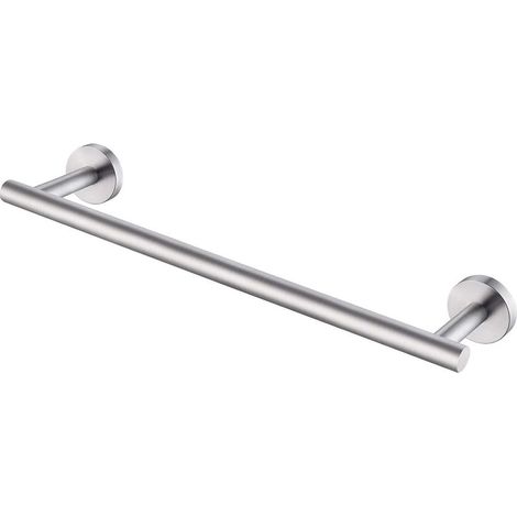 Barre porte-serviettes de 40 cm (16 pouces), porte-serviettes de salle de bain, porte-torchons de cuisine, sans perçage, acier inoxydable 304 (argenté) (1/3)