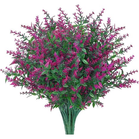 Fleurs Artificielles - Résistantes Aux UV - Pour Extérieur Et Intérieur - 8 Faisceaux - Décoration De Jardin Fenêtre Balcon