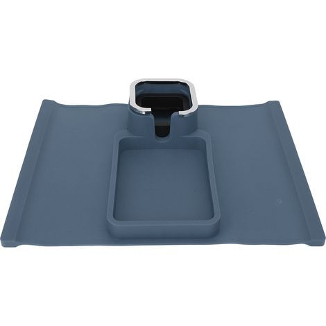 Sofaständer mit Tablett und ergonomischem Becherhalter aus multifunktionalem Silikon, rutschfest, für Büro oder Wohnzimmer, blau. (1/5)